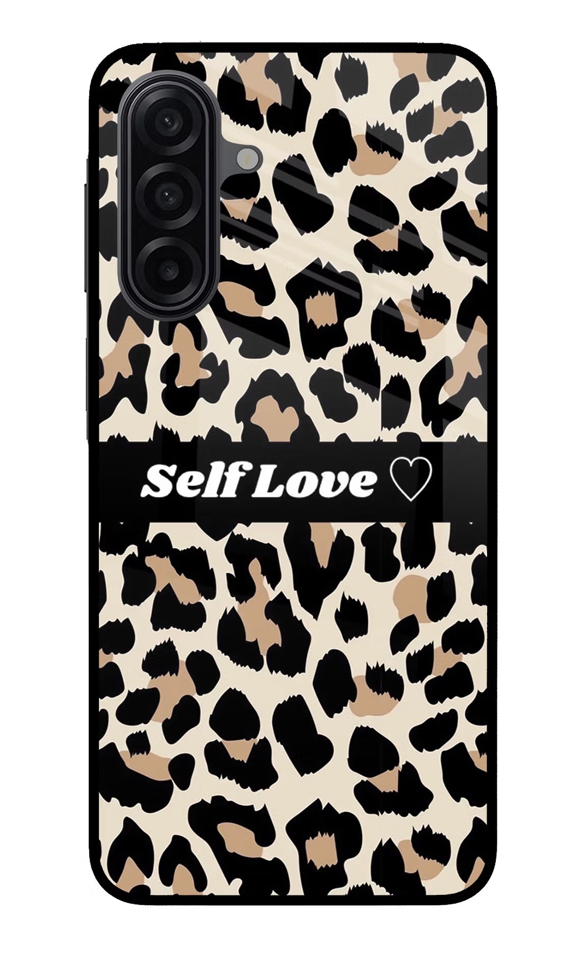 Leopard Print Self Love Samsung A17 5G Glass Case