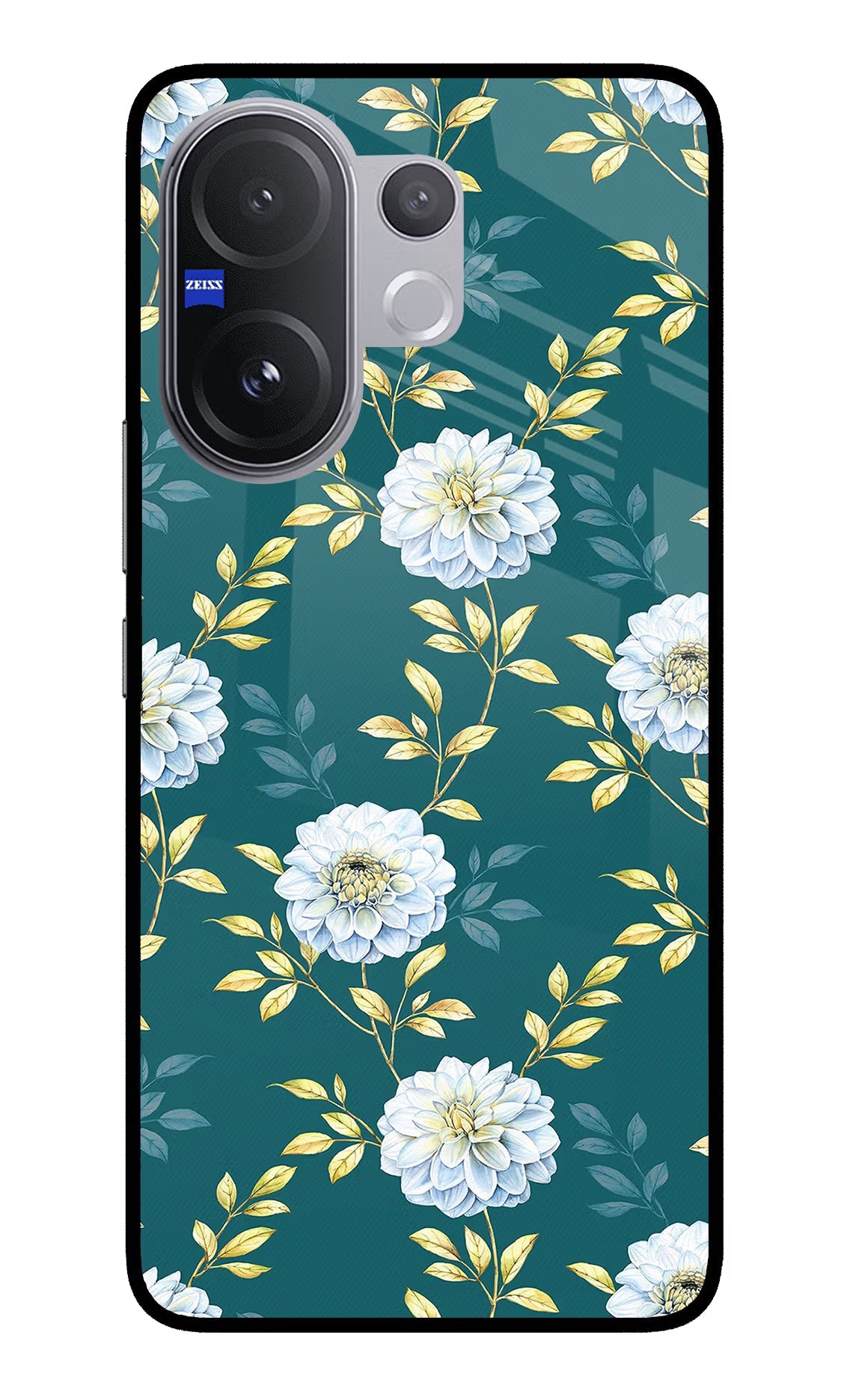 Flowers Vivo V60 5G Glass Case