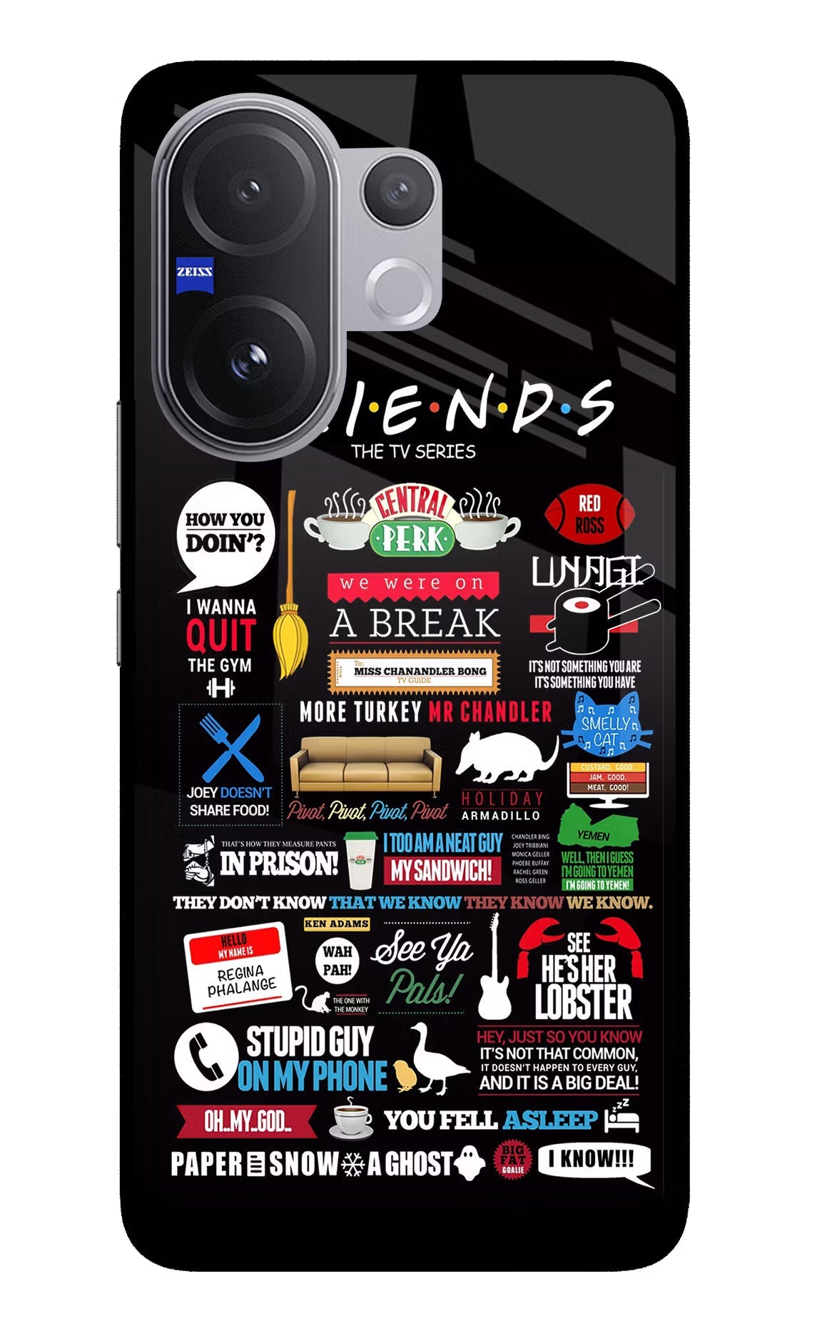 FRIENDS Vivo V60 5G Glass Case