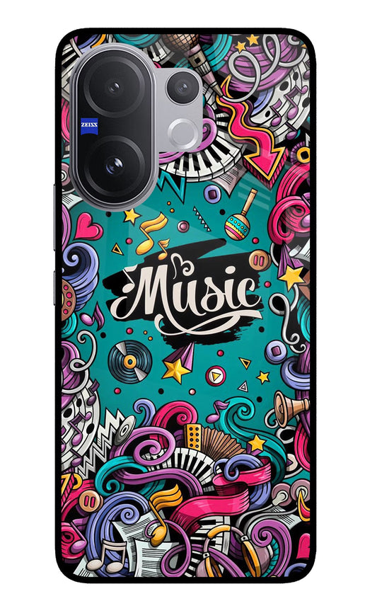 Music Graffiti Vivo V60 5G Glass Case