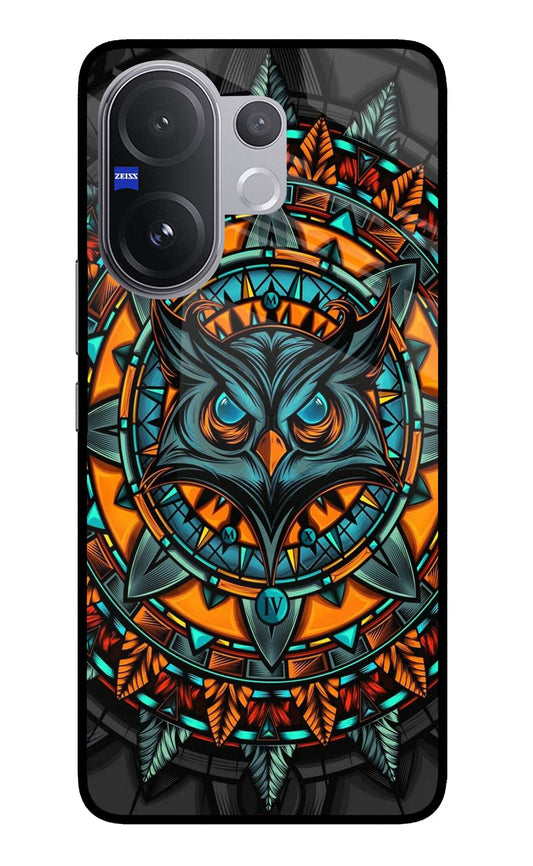 Angry Owl Art Vivo V60 5G Glass Case
