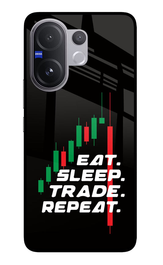 Eat Sleep Trade Repeat Vivo V60 5G Glass Case