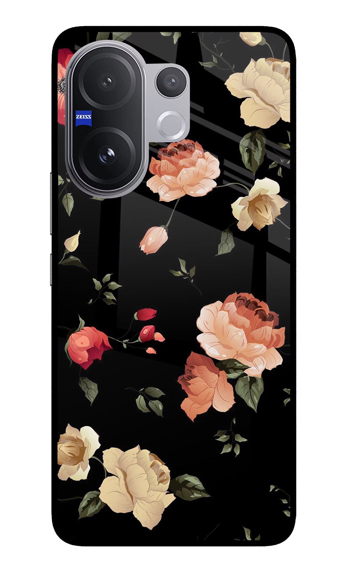 Flowers Vivo V60 5G Glass Case