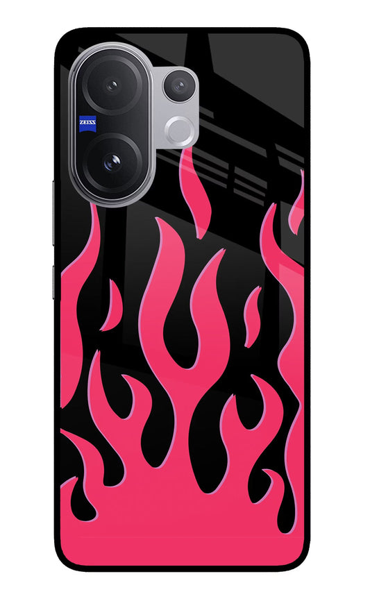 Fire Flames Vivo V60 5G Glass Case