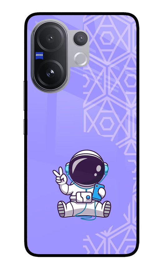 Cute Astronaut Chilling Vivo V60 5G Glass Case