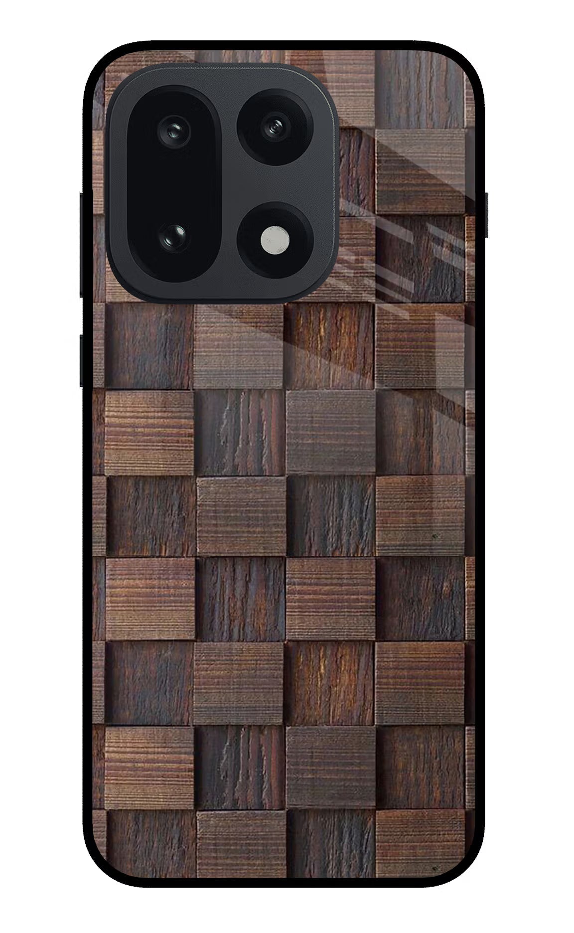 Wooden Cube Design OnePlus 15 Back Cover