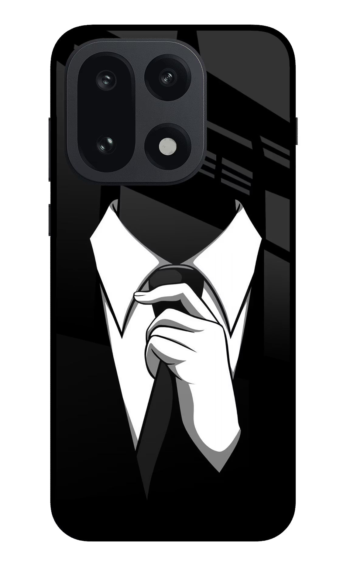 Black Tie OnePlus 15 Glass Case