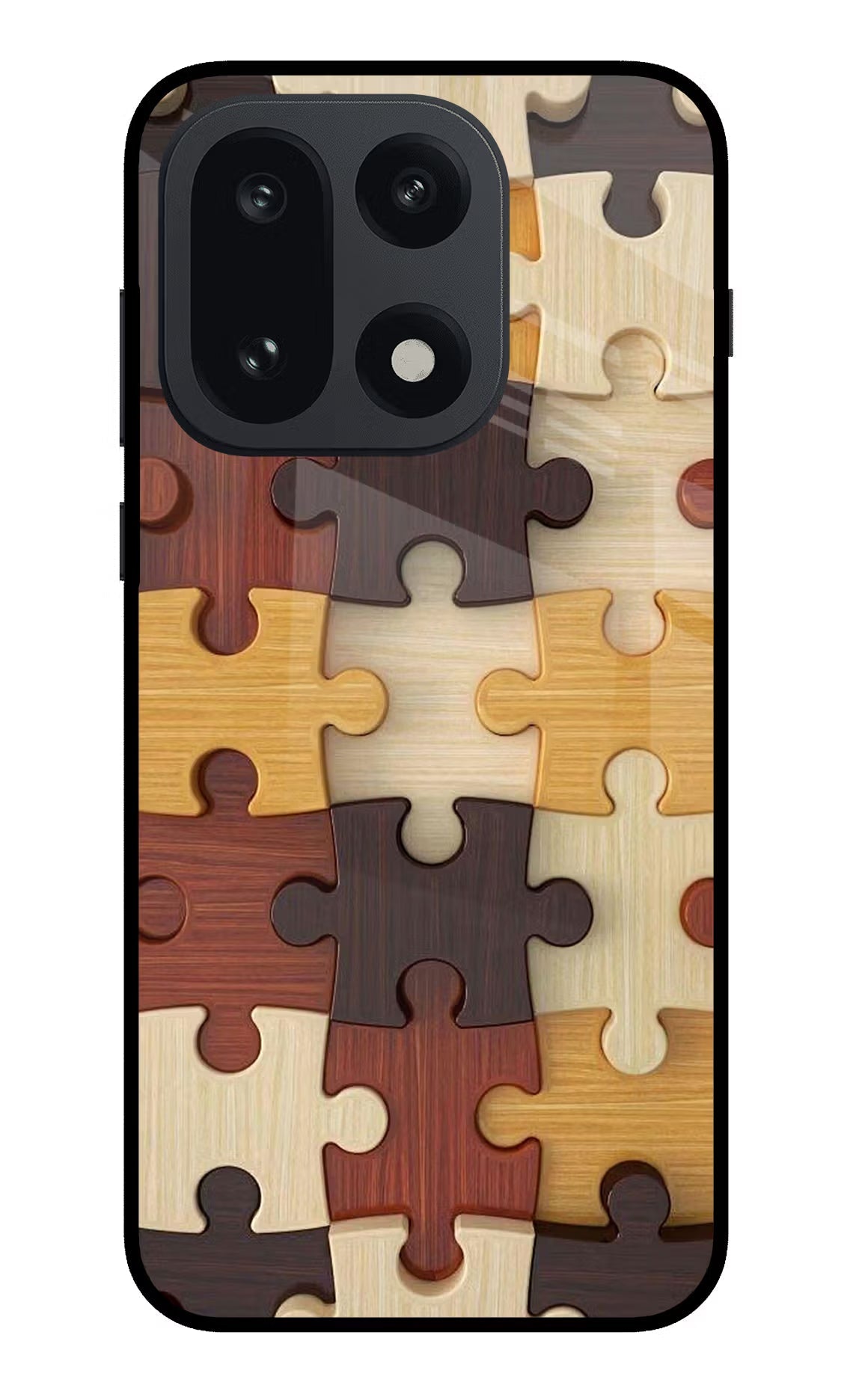 Wooden Puzzle OnePlus 15 Glass Case