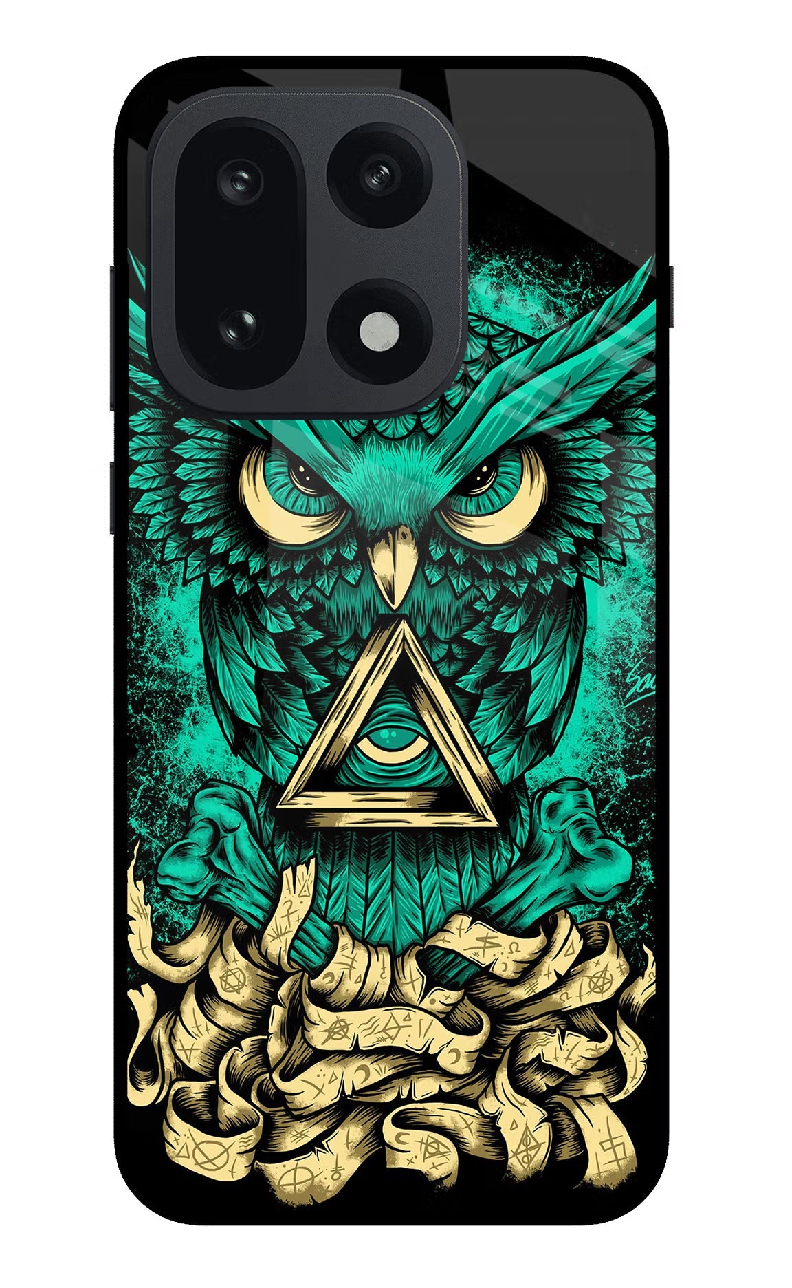 Green Owl OnePlus 15 Glass Case