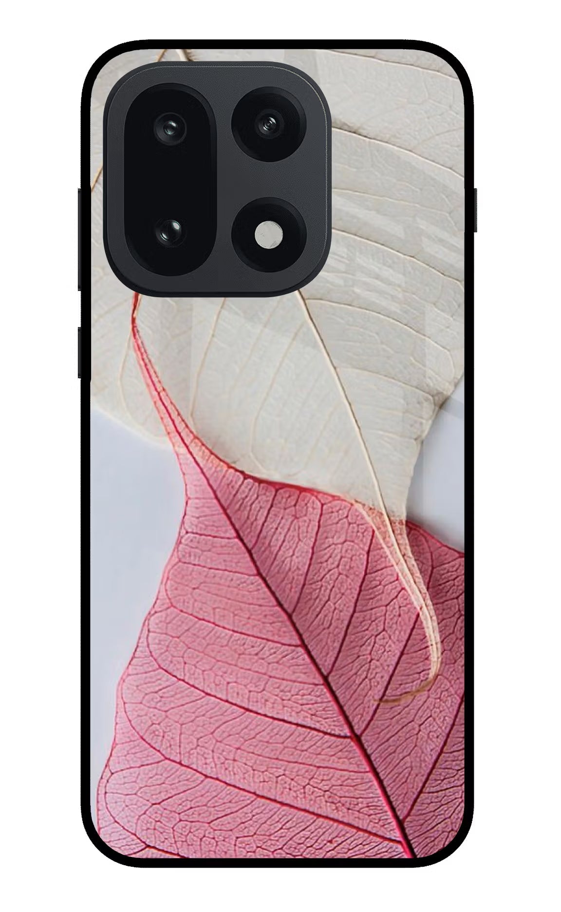 White Pink Leaf OnePlus 15 Back Cover