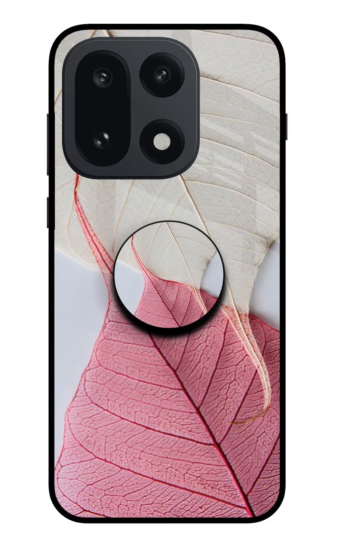 White Pink Leaf OnePlus 15 Pop Case