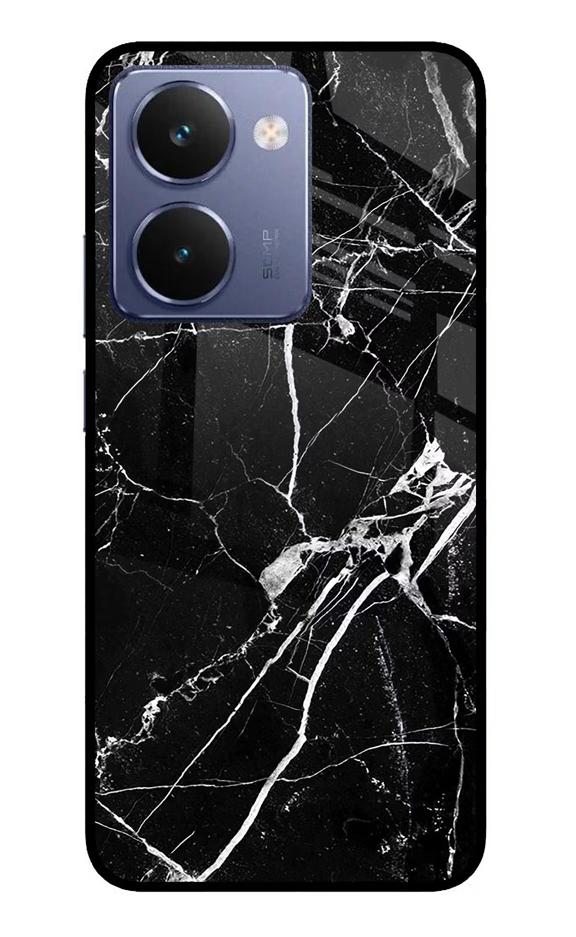 Black Marble Pattern Realme P3 Ultra 5G Glass Case