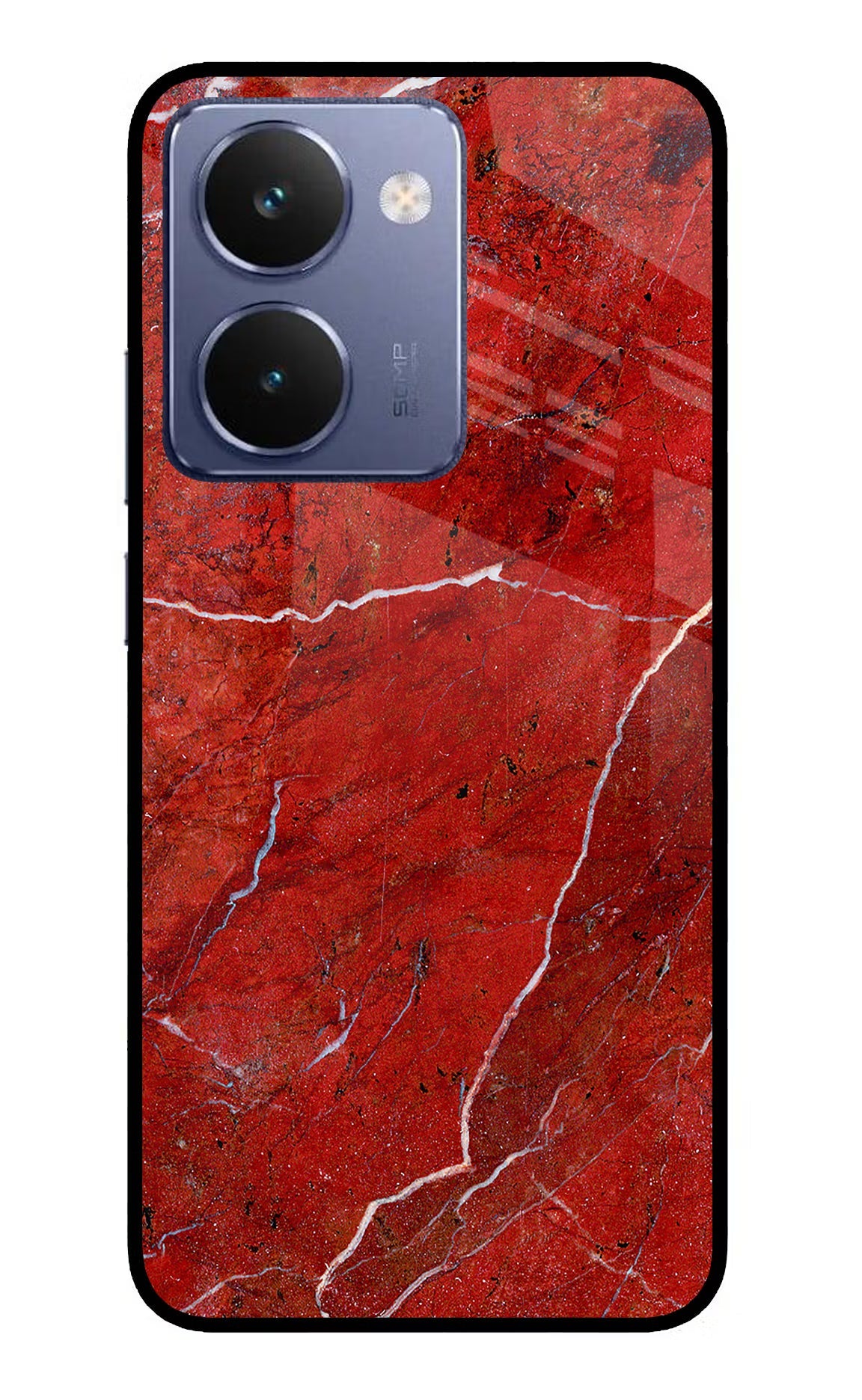 Red Marble Design Realme P3 Ultra 5G Glass Case