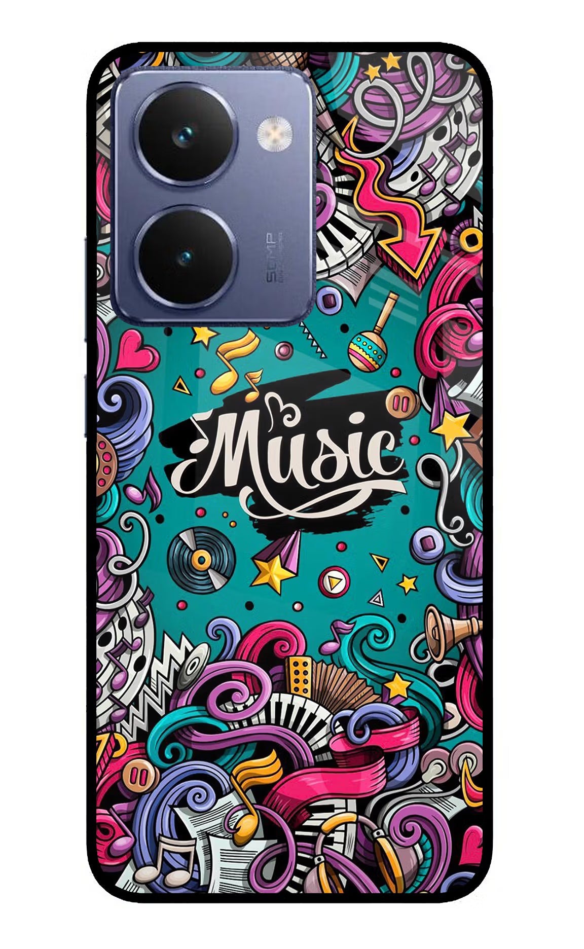 Music Graffiti Realme P3 Ultra 5G Glass Case