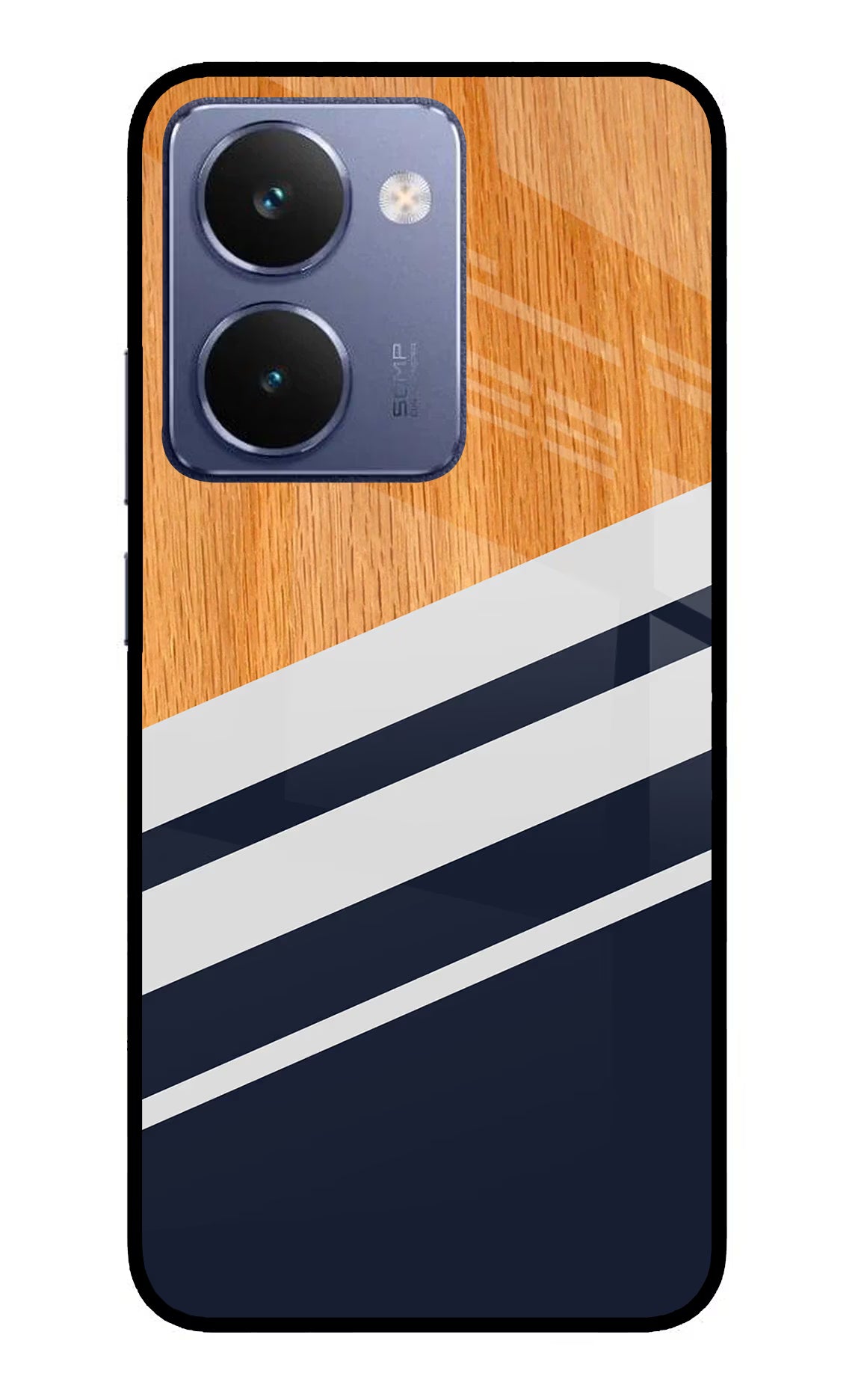 Blue and white wooden Realme P3 Ultra 5G Back Cover