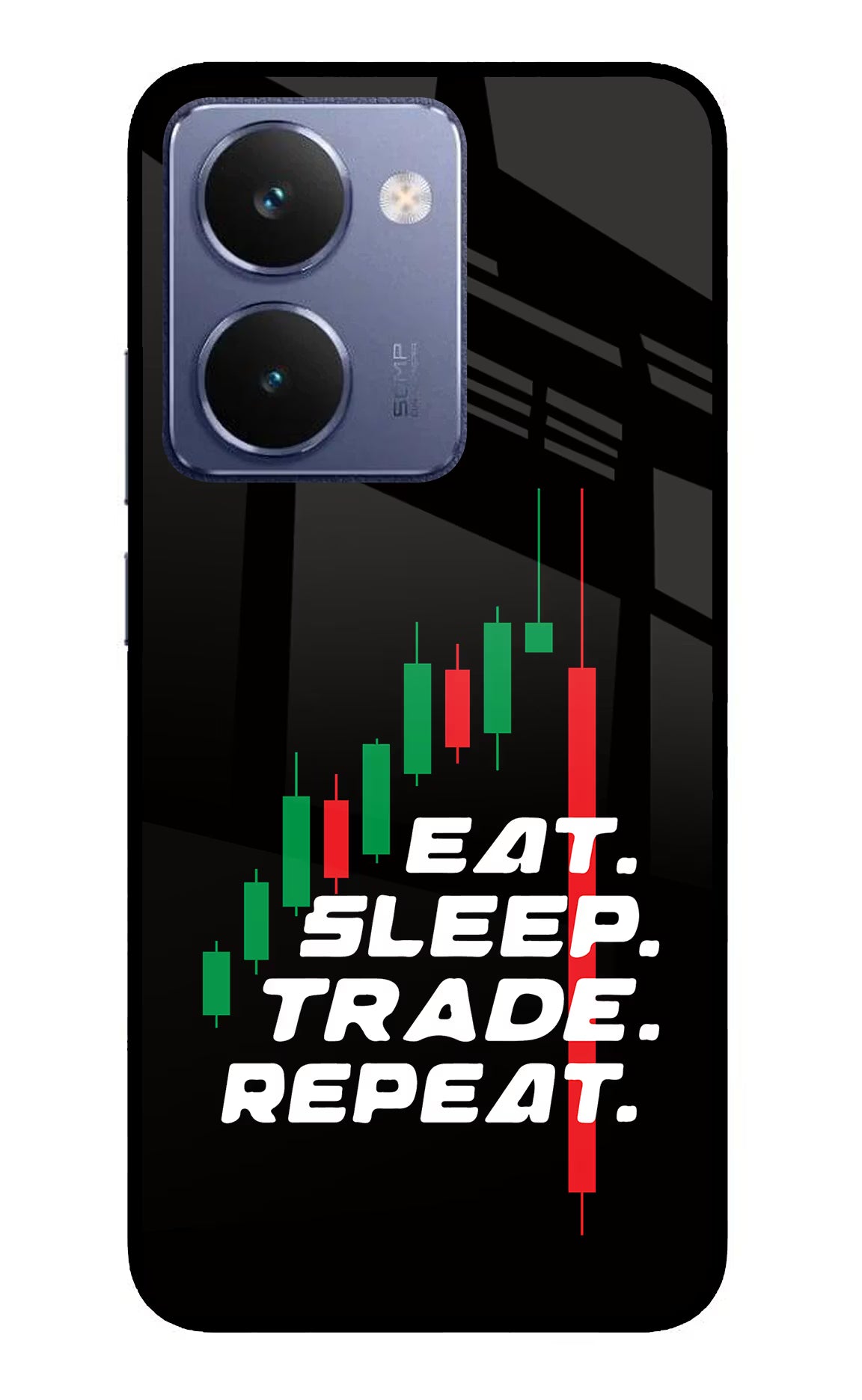 Eat Sleep Trade Repeat Realme P3 Ultra 5G Glass Case