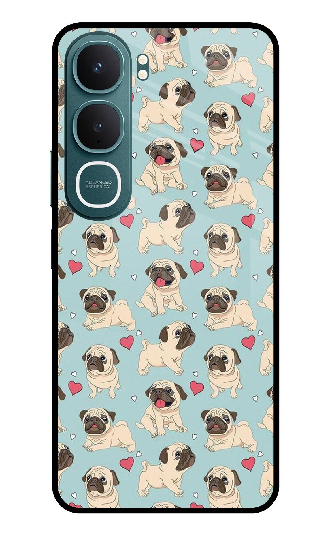 Pug Dog Vivo Y31 5G Back Cover Glass Case - Hello Swanky