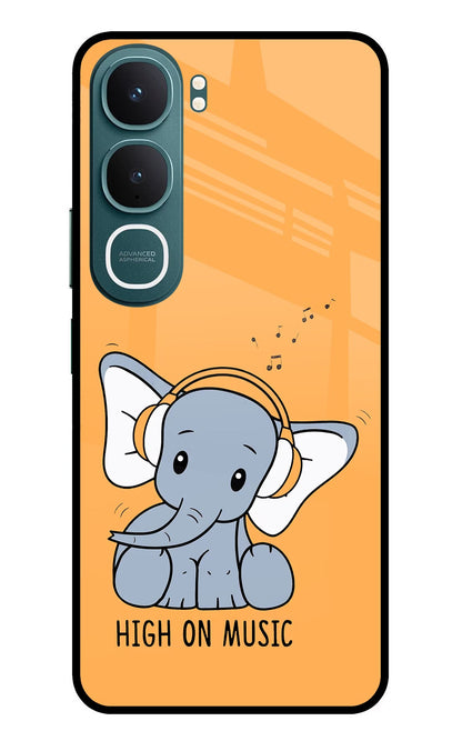 High On Music Vivo Y31 5G Back Cover Glass Case - Hello Swanky