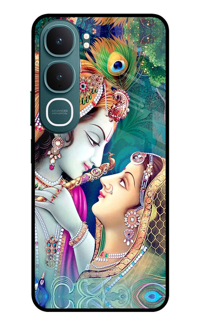 Lord Radha Krishna Vivo Y31 5G Back Cover Glass Case - Hello Swanky