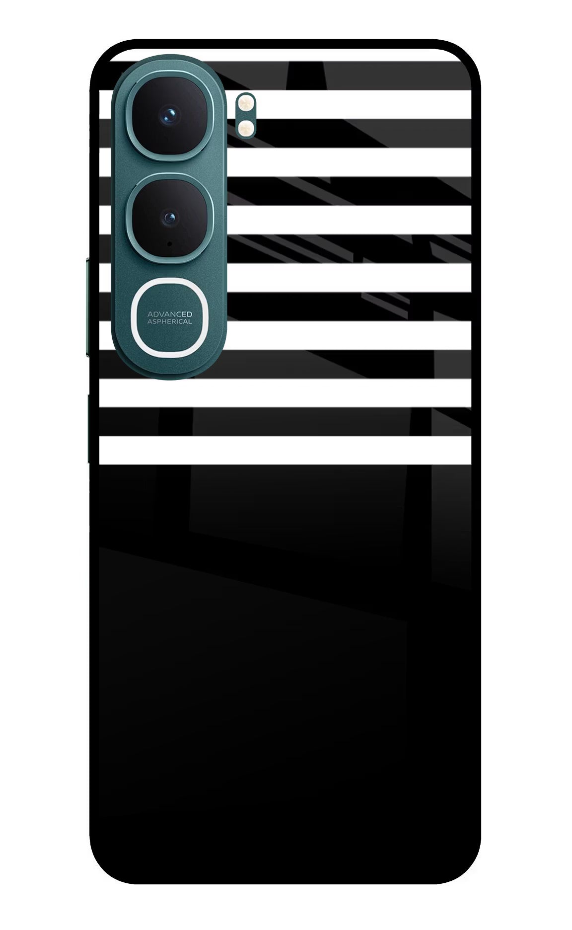Black and White Print Vivo Y31 5G Back Cover Glass Case - Hello Swanky