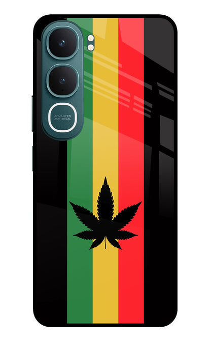Weed Flag Vivo Y31 5G Back Cover Glass Case - Hello Swanky