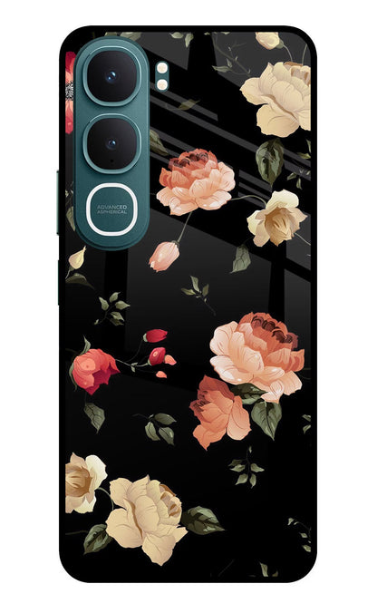 Flowers Vivo Y31 5G Back Cover Glass Case - Hello Swanky