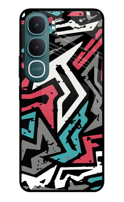 Geometric Graffiti Vivo Y31 5G Back Cover Glass Case - Hello Swanky