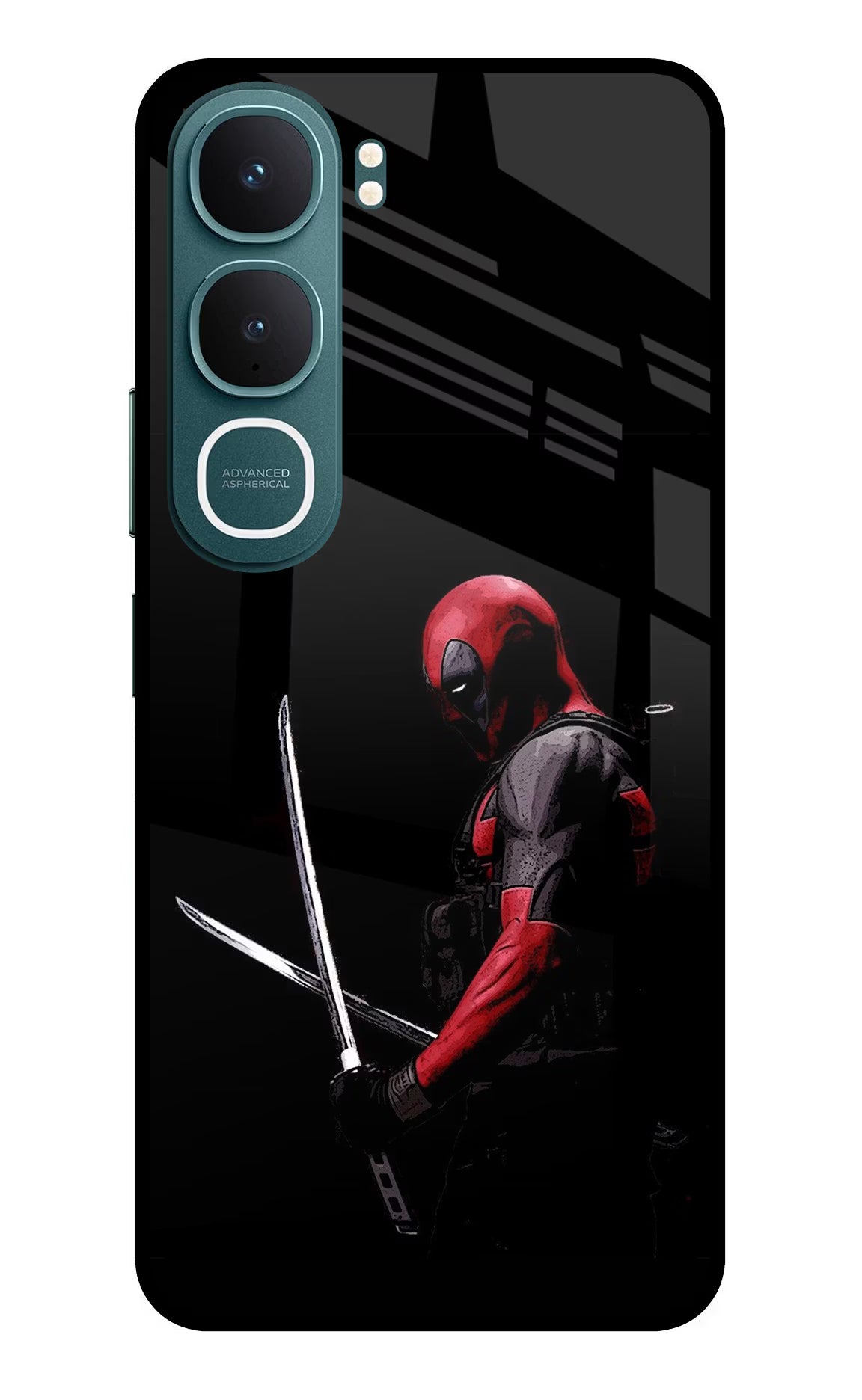 Deadpool Vivo Y31 5G Back Cover Glass Case - Hello Swanky