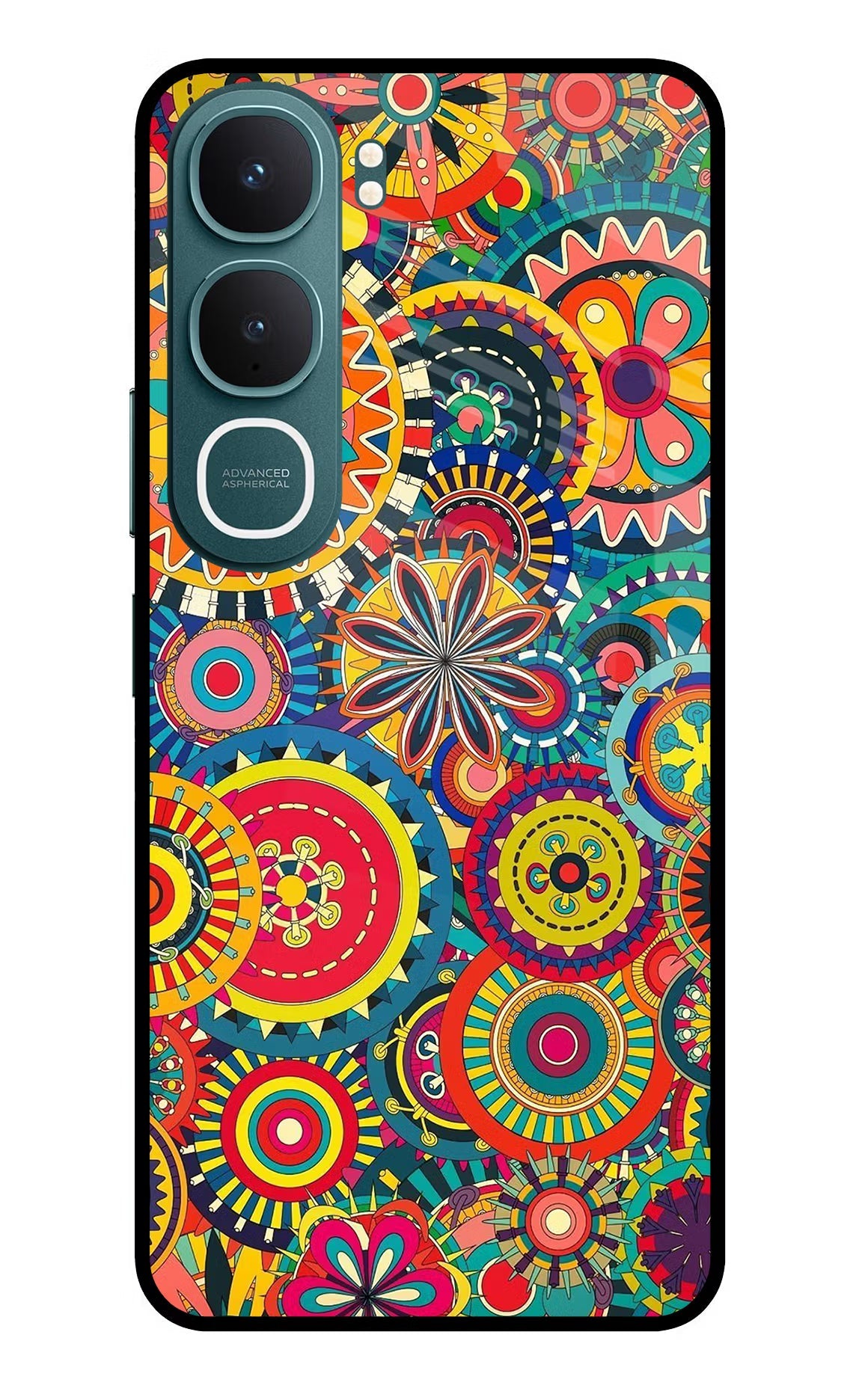 Gol Gol Art Vivo Y31 5G Back Cover Glass Case - Hello Swanky