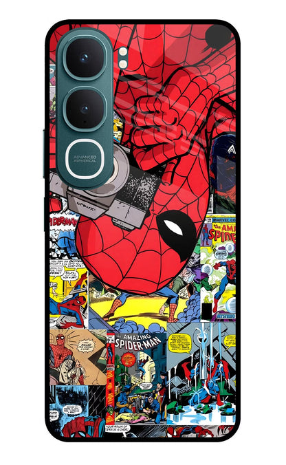 Spider Man Vivo Y31 5G Back Cover Glass Case - Hello Swanky