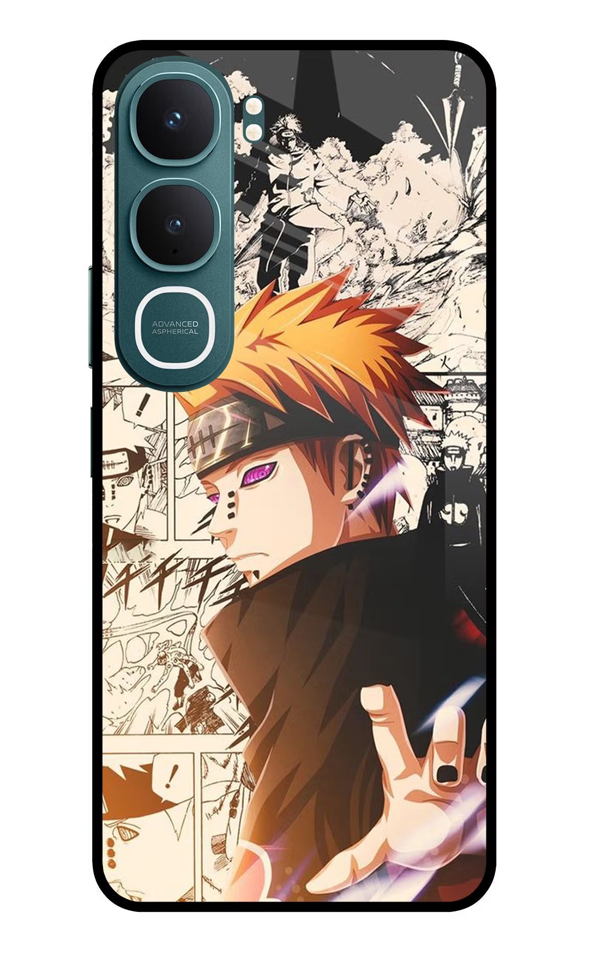 Pain Anime Vivo Y31 5G Back Cover Glass Case - Hello Swanky