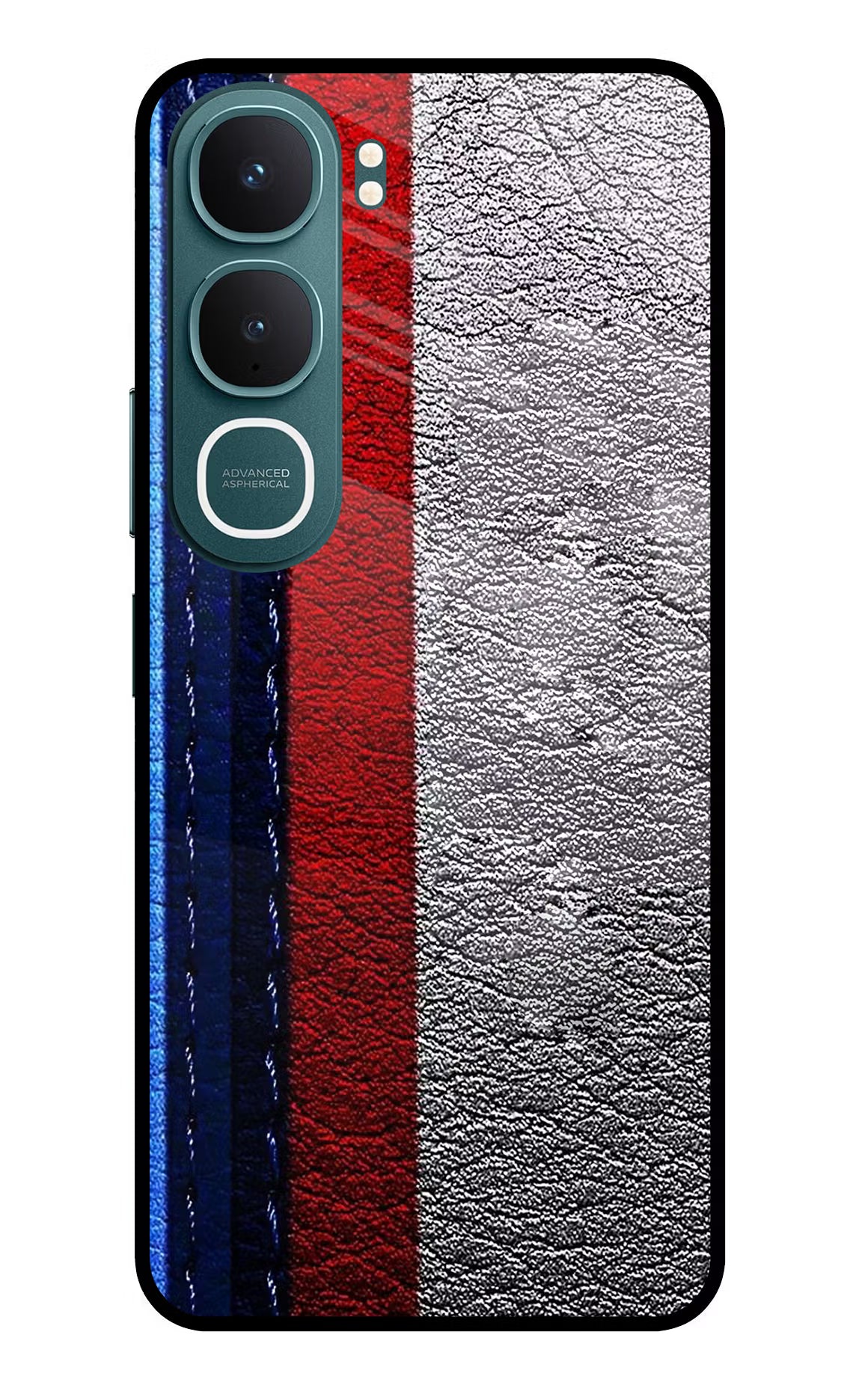 BMW Stripes Vivo Y31 5G Back Cover Glass Case - Hello Swanky