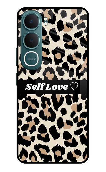Leopard Print Self Love Vivo Y31 5G Back Cover Glass Case - Hello Swanky