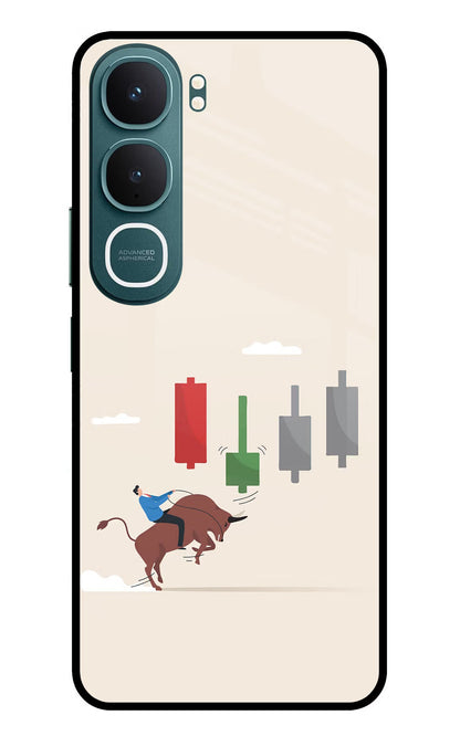 Bull Trading Momentum Vivo Y31 5G Back Cover Glass Case - Hello Swanky