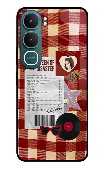 Queen of Disaster Vivo Y31 5G Back Cover Glass Case - Hello Swanky