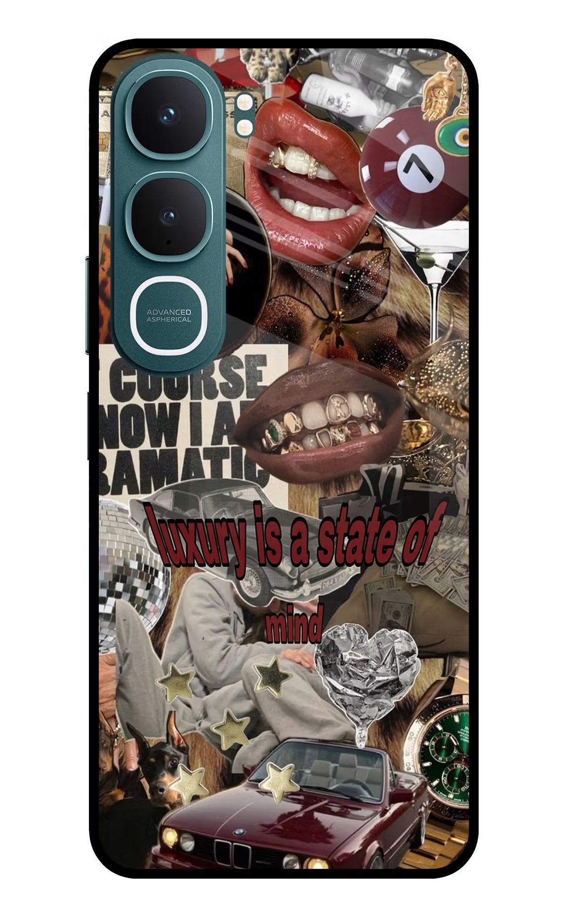 Luxury Vivo Y31 5G Back Cover Glass Case - Hello Swanky