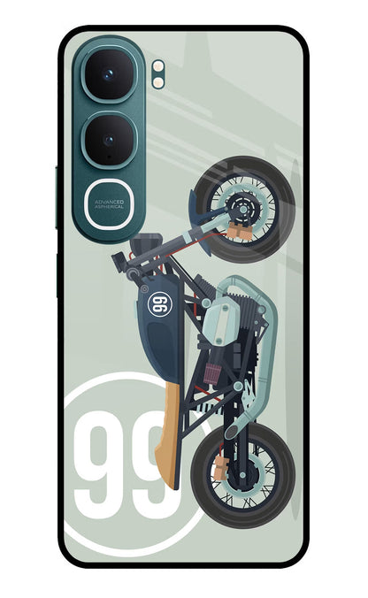 Classic Cafe Racer 99 Vivo Y31 5G Back Cover Glass Case - Hello Swanky