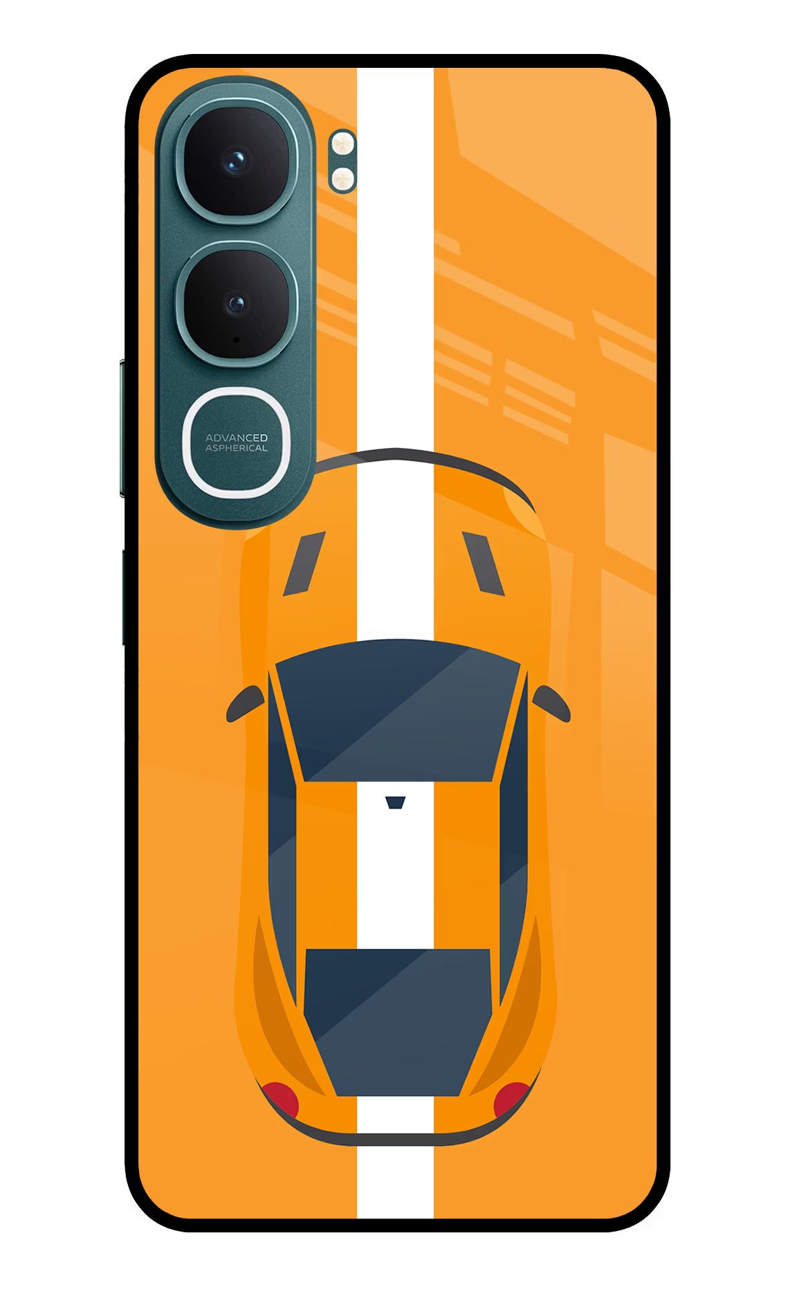Highway Pursuit Vivo Y31 5G Back Cover Glass Case - Hello Swanky