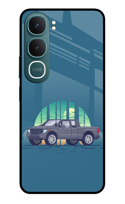 Retro Garage Vibe Vivo Y31 5G Back Cover Glass Case - Hello Swanky