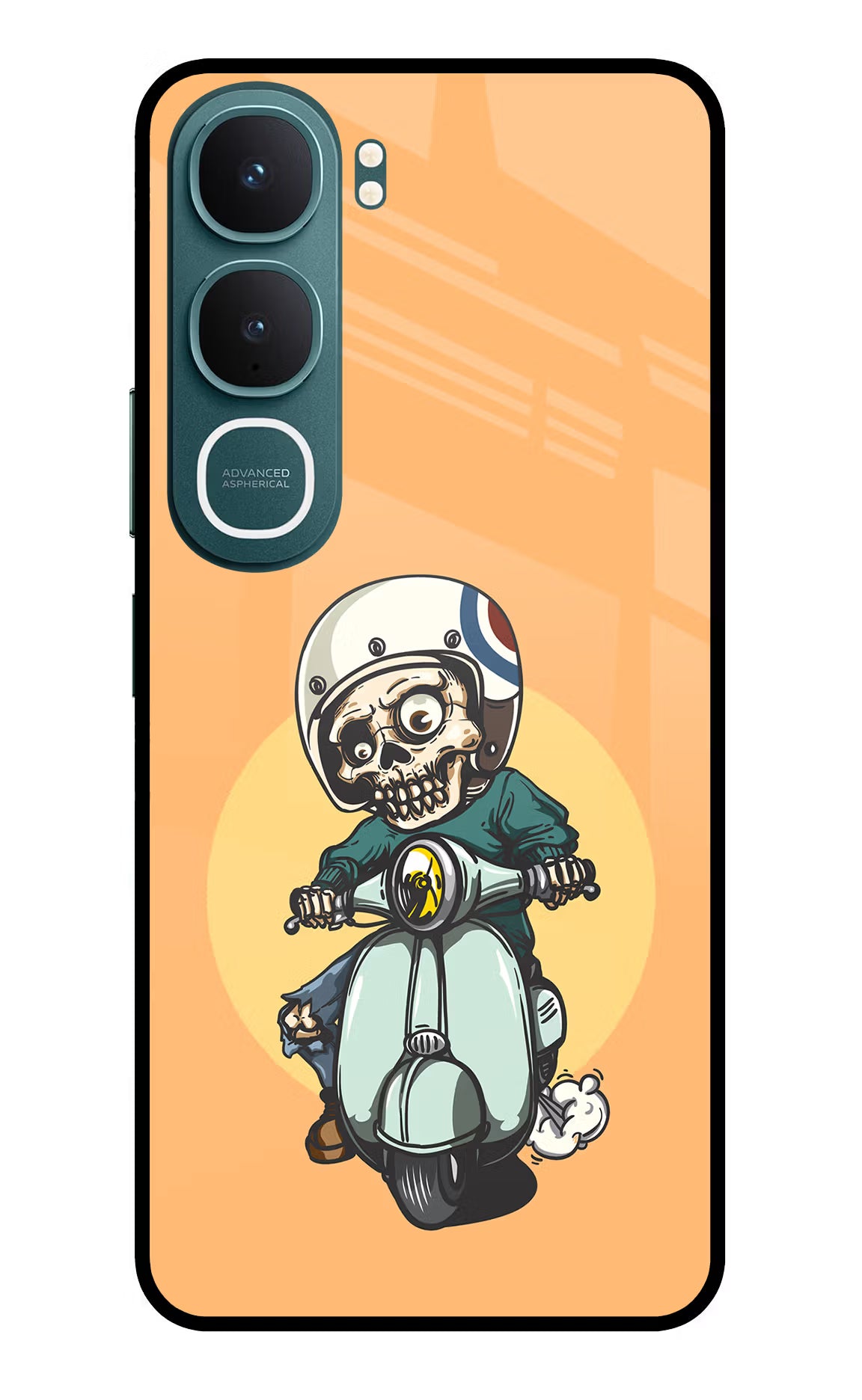 Undead Biker Vivo Y31 5G Back Cover Glass Case - Hello Swanky