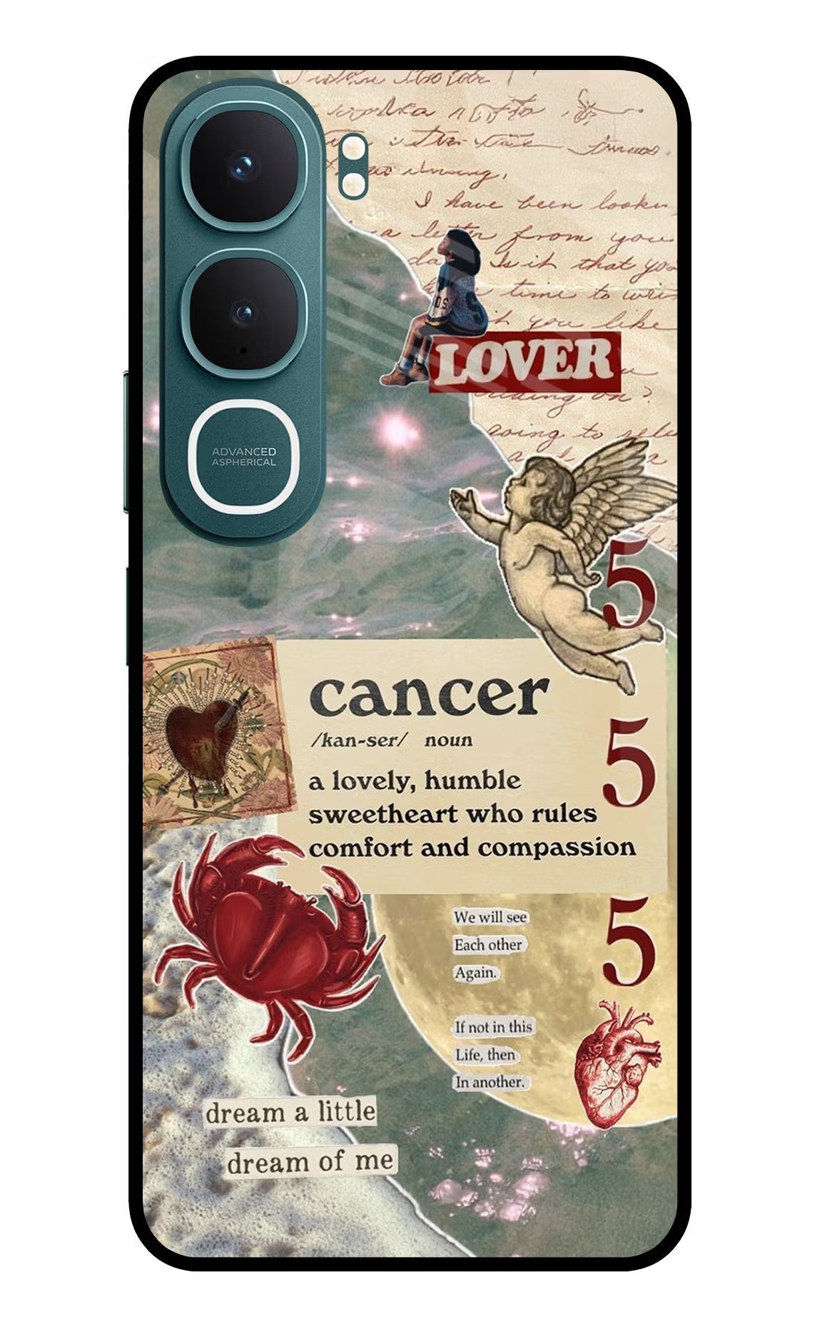 Cancer Zodiac Vivo Y31 5G Back Cover Glass Case - Hello Swanky
