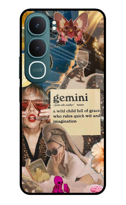 Gemini Zodiac Vivo Y31 5G Back Cover Glass Case - Hello Swanky