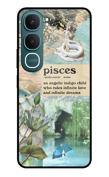 Pisces Zodiac Vivo Y31 5G Back Cover Glass Case - Hello Swanky