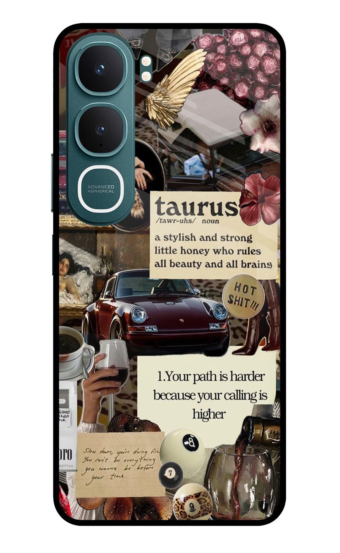 Taurus Zodiac Vivo Y31 5G Back Cover Glass Case - Hello Swanky