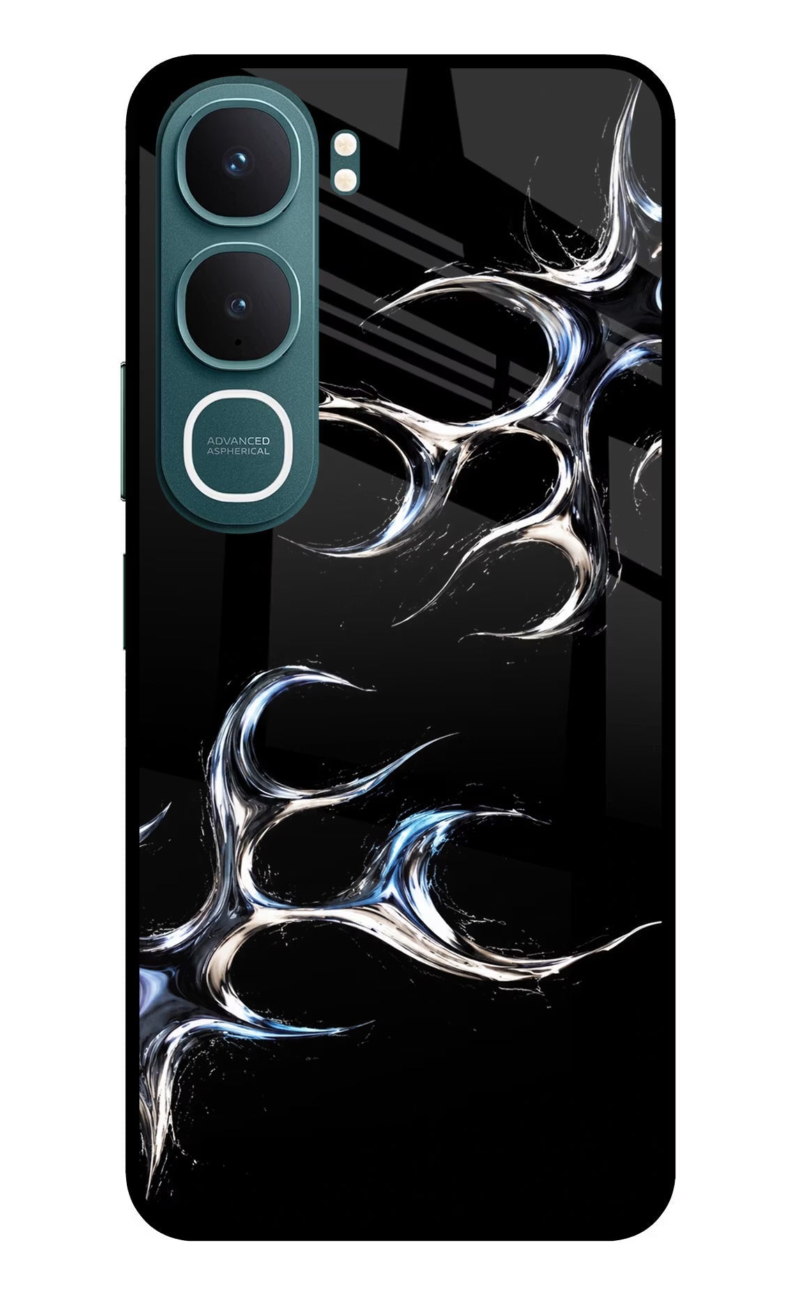 Chrome Tribal Vivo Y31 5G Back Cover Glass Case - Hello Swanky