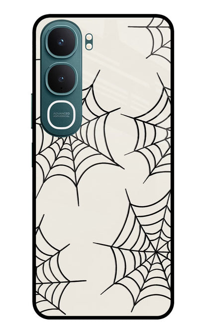 Spider Web Vivo Y31 5G Back Cover Glass Case - Hello Swanky