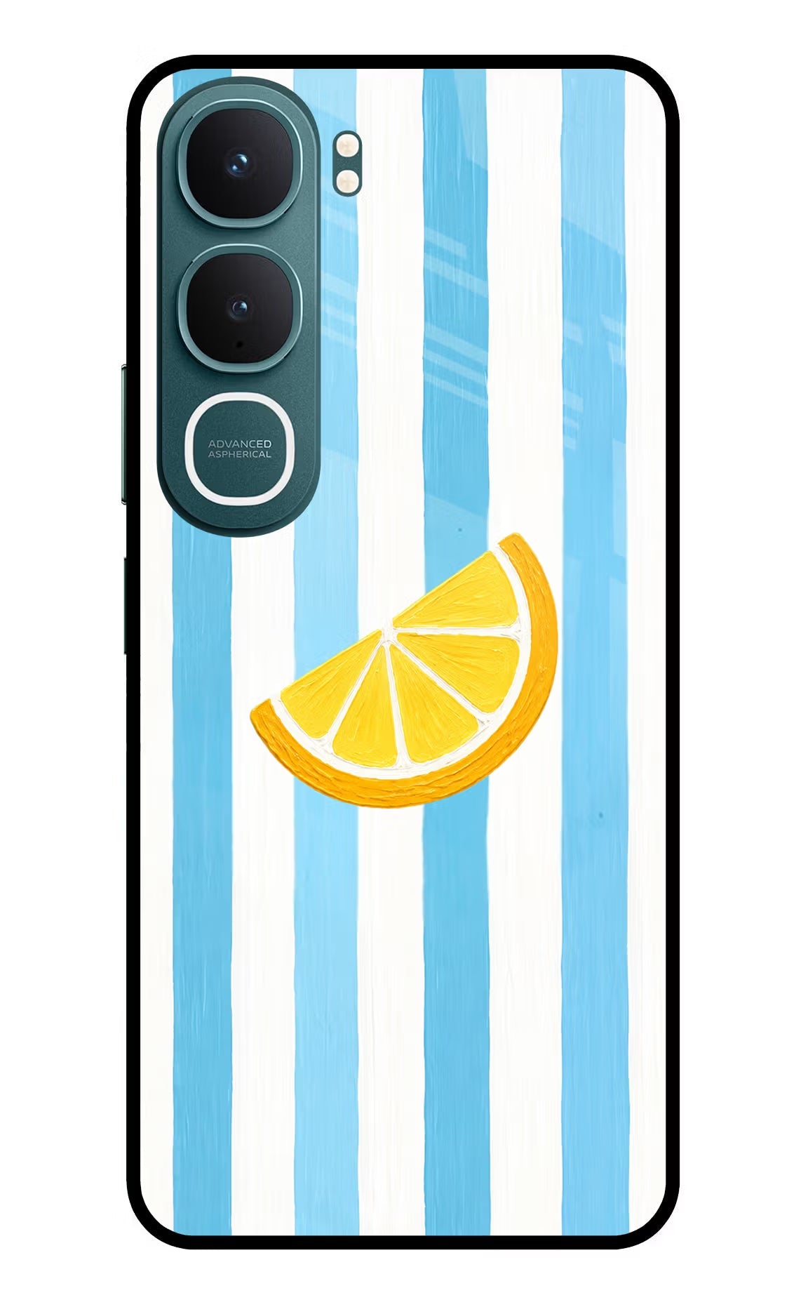 Summer Lemon Vivo Y31 5G Back Cover Glass Case - Hello Swanky