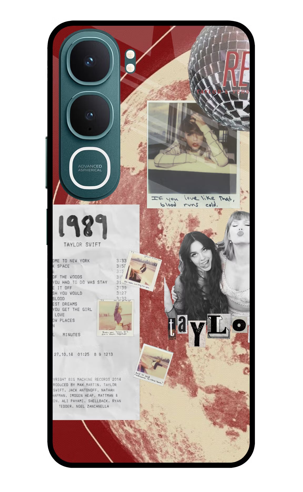 Taylor Swift Vivo Y31 5G Back Cover Glass Case - Hello Swanky