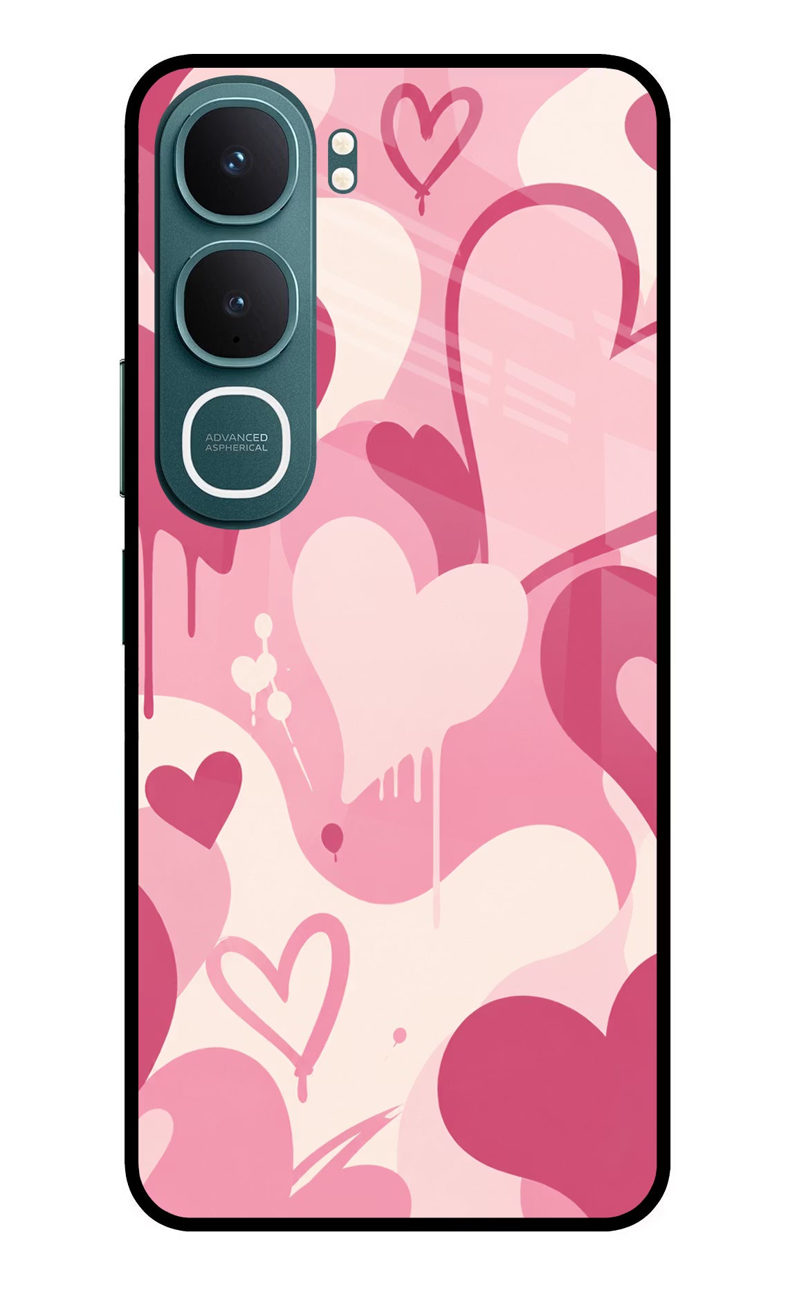 Hearty Case Vivo Y31 5G Back Cover Glass Case - Hello Swanky