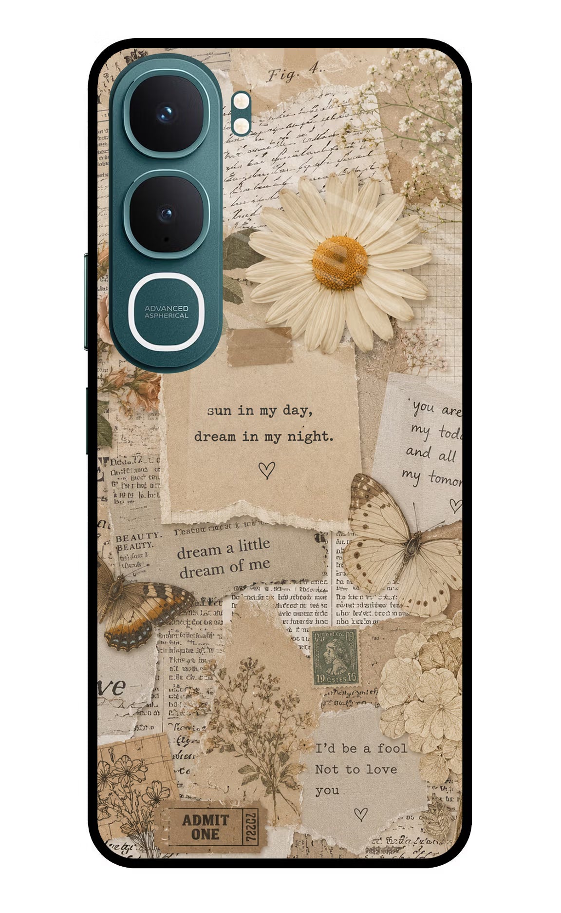 Vintage Case Vivo Y31 5G Back Cover Glass Case - Hello Swanky